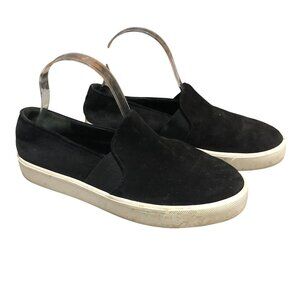 Vince Womens Preston Slip On Sneakers Suede Black 8
